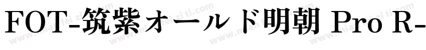 FOT-筑紫オールド明朝 Pro R字体转换